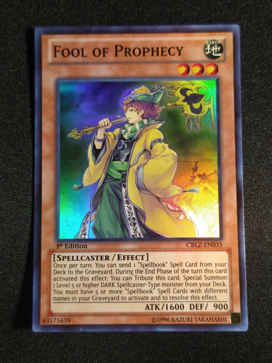 Yu-Gi-Oh! – Fool Of Prophecy (CBLZ-EN035) – Super Rare, 1st Edition Aus Cosmo Blazer