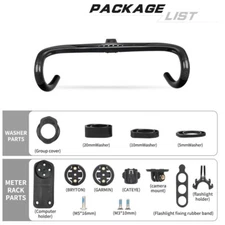 Full Carbon Fiber 360mm 90mm Integrated Handlebar Semi Hidden 1-1/8in Road Bike