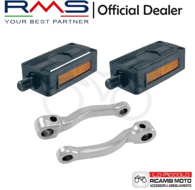 COPPIA PEDIVELLE CROMATE PEDALI NERI TIPO PIAGGIO CIAO SI BRAVO