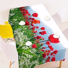 3D Flowers 50 Tablecloth Table Cover Cloth Birthday Party AJ WALLPAPER UK Lemon