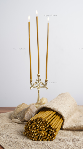 100% reine Bienenwachskerze, orthodoxe Bienenwachskerzen, hochwertige Ritualkerzen - Bild 2 von 6