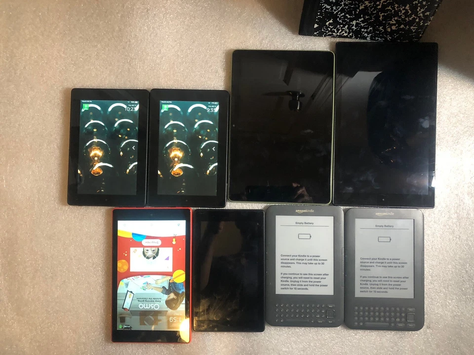 Lote de 8 Amazon Kindle D00901 - M8S26G - L5S83A -SQ46CW - T76N2B - Piezas o reparación Foto 3 de 4