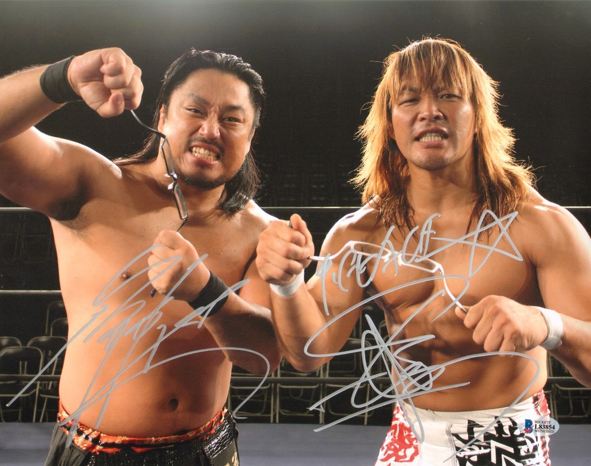 Hiroshi Tanahashi & Hirooki Goto Signed 11x14 Photo BAS New Japan
