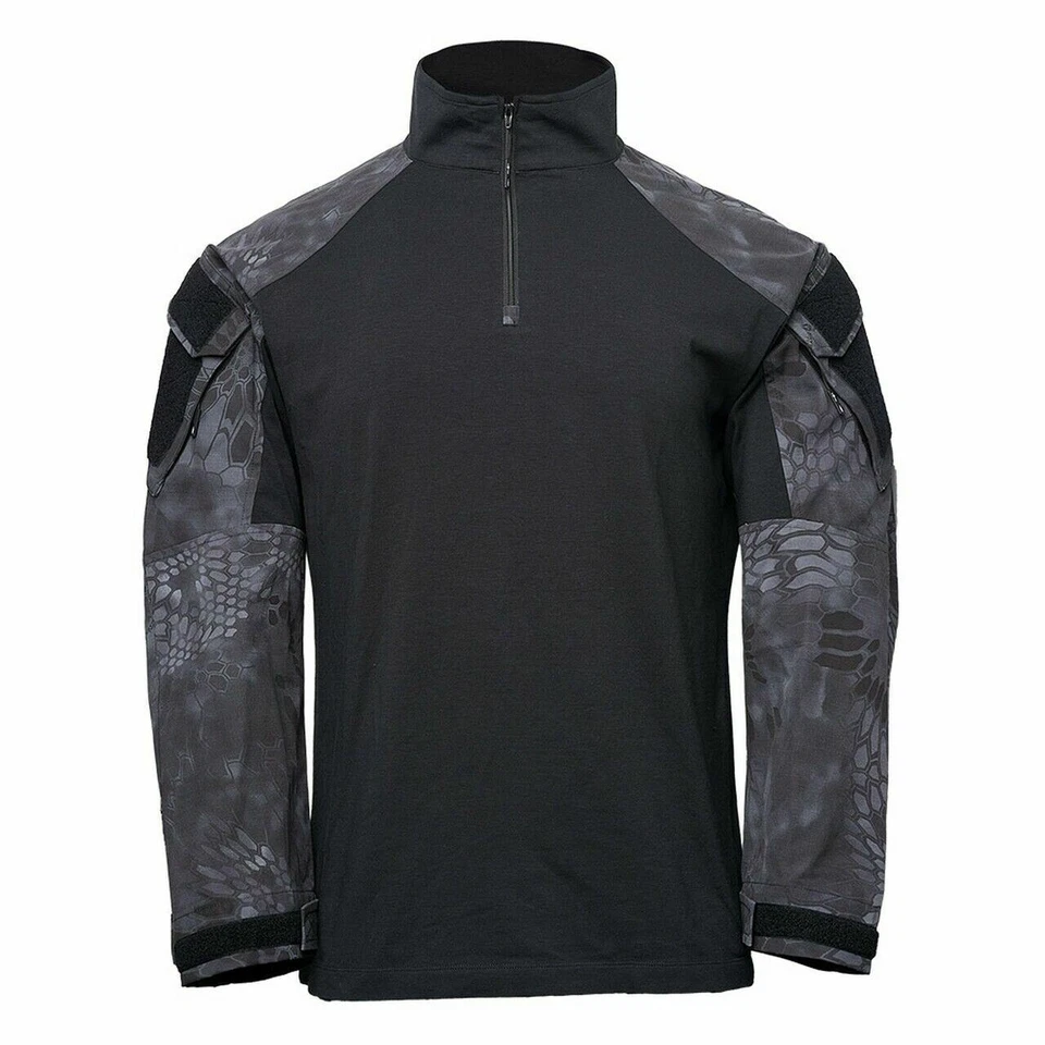 Kryptek Tactical 3 LS Zip Color: Dark Navy Large 19TACZLSNY5  - Image 4 of 4