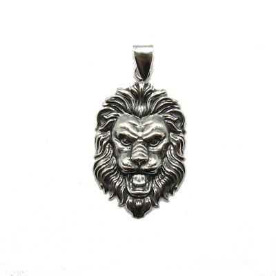 Stylish Genuine Sterling Silver Pendant Solid 925 Lion Handmade Empress