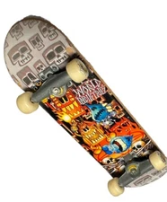 Vintage Tech Deck Fingerboard World Industries Wet Willy Flameboy Skulls Skull O