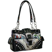 Western Rhinestone Bling Purse Handbag