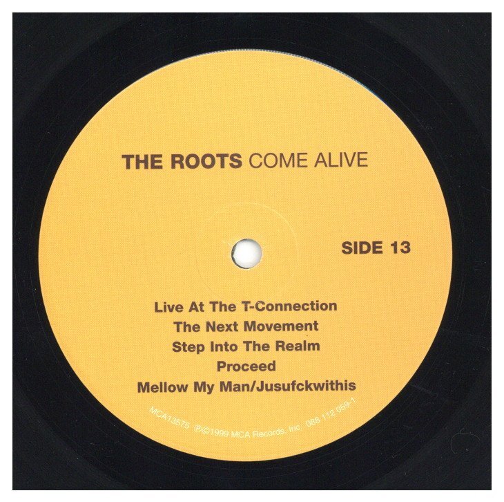 Roots, The - The Roots Come Alive '99 2xLP US ORG!EX-/EX W/S