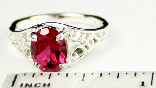 CREATED RUBY Sterling Silver Ladies Ring -Handmade • SR005 - Picture 5 of 5