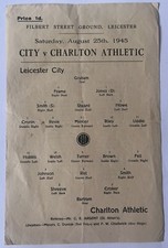 Leicester City v Charlton Athletic 25th August 1945