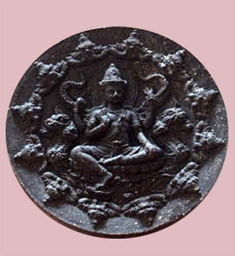 Rare!GOD JATUKAM RAMATHEP Naga OLD Thai Amulet Buddha Powerful Pendant Antique - Picture 2 of 12