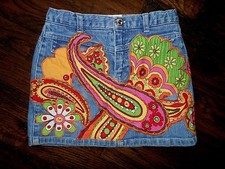 Girl's Denim Groovey Skirt Size 3-4