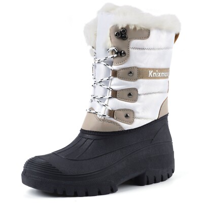 Damen WarmBoots Stiefeletten Stiefel Winterschuhe Gefütterte Schuhe Schnür-Booty