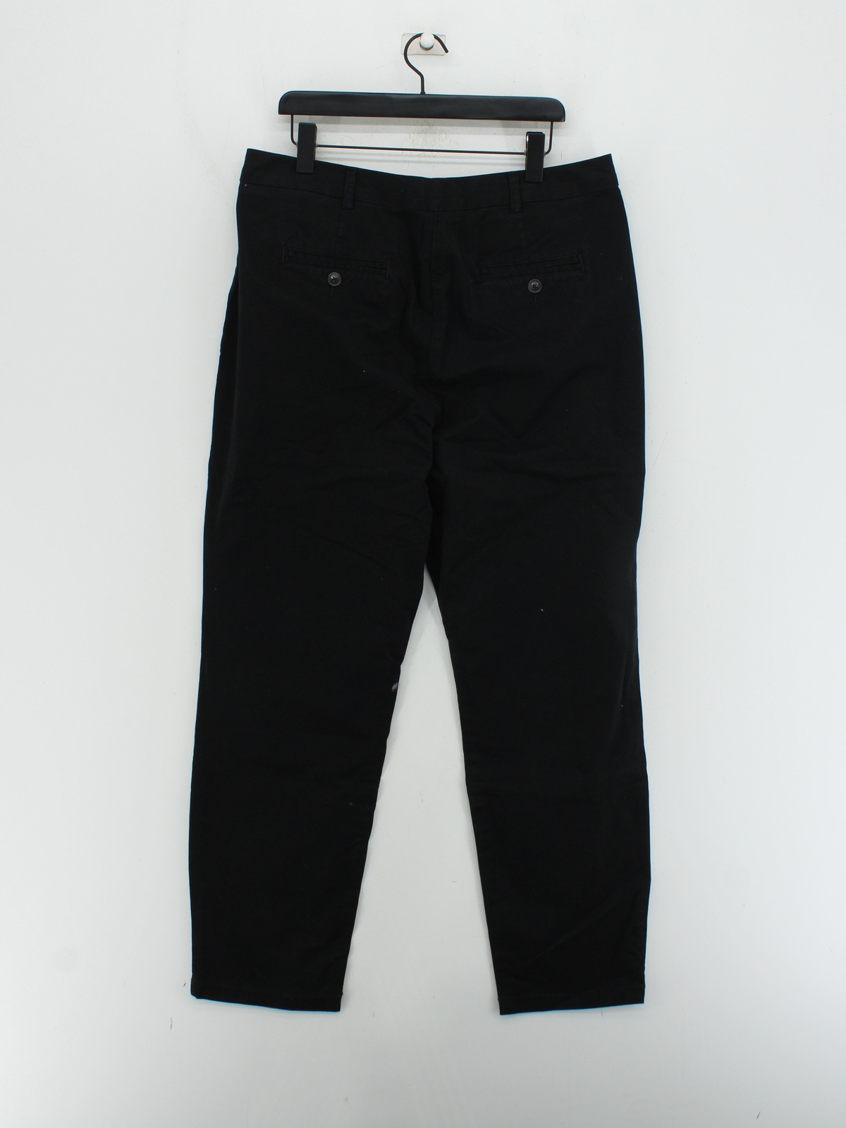 Next Women's Suit Trousers UK 18 Black Cotton with Elastane Straight