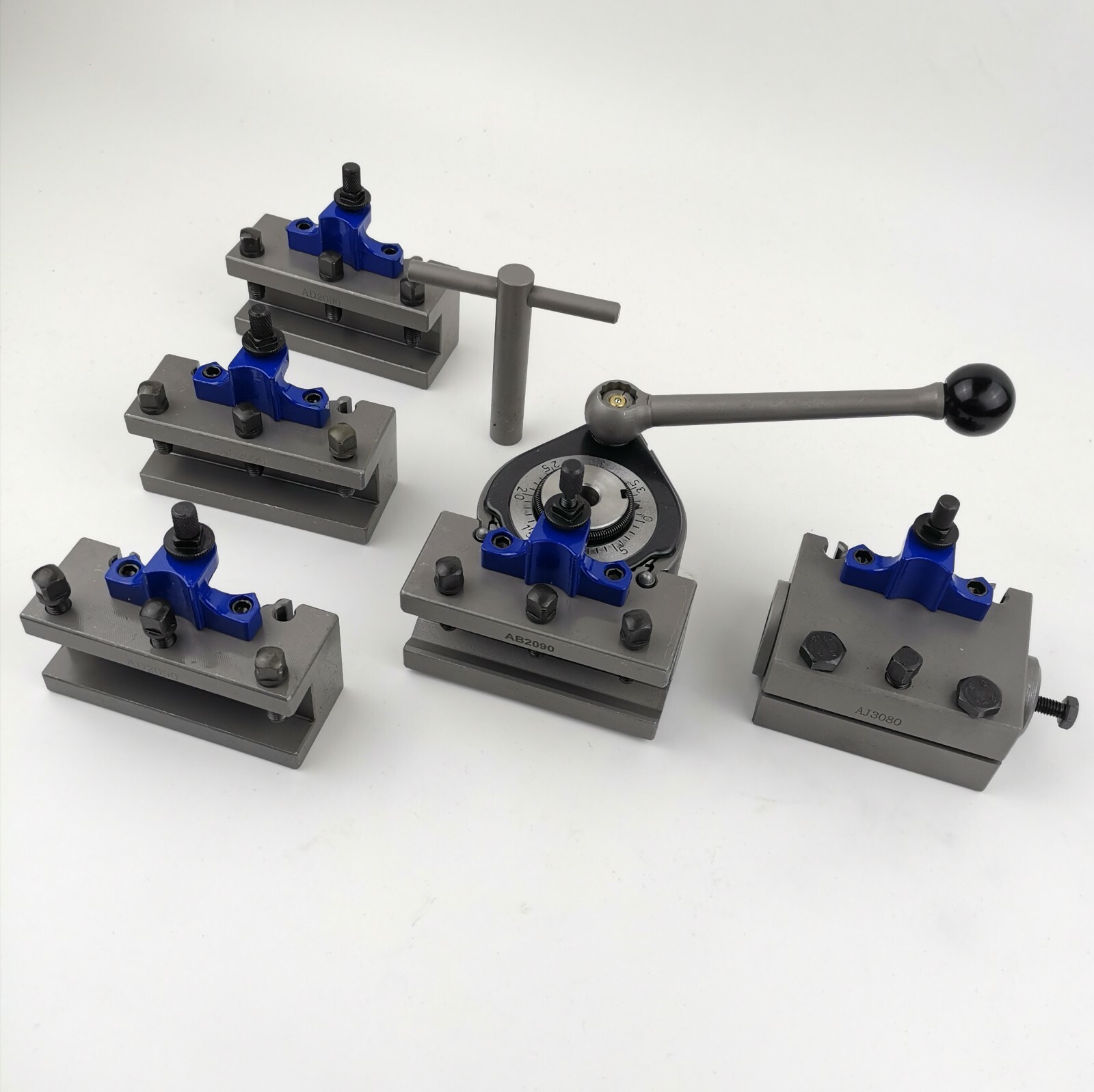 Lathe Multifix Tool Post A1 With AD1675 AB2090 AJ3080 & Partoff Tool Holder eBay