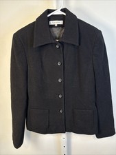 Vintage Harve Benard Wool Blazer Women s Jacket Sz 12 Black Heavy