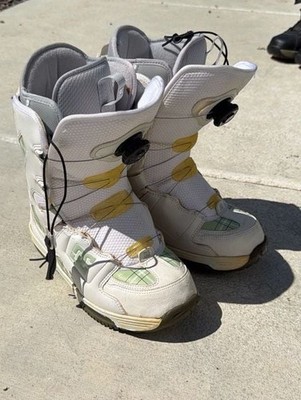 DC Shoes Scout Women's BOA Snowboard Boots White Green Plaid