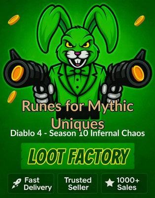 Diablo 4 Season 10 - Mythic Unique Rune 6/6/6 Runeword - D4 Runepack / Runeset