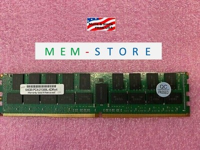 64GB LRDIMM DDR4 2666MHz ECC RAM Memory Compatible for Dell PN# 370-ADOX 4JMGM