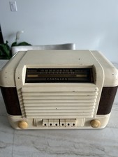 1941 Coronado C6D11 Series A Bakelite Push Button 6-Tube AM Tube Radio /Untested