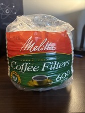 Melitta MLA631132 Super Premium Basket-Style Coffee Filter - White 600 Count