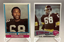 L.C. Greenwood 1974 Topps Football Card #496 Pitt. Steelers DE w/ 75 Retro Slab