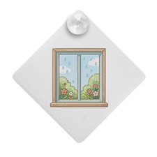 Saugnapf Auto Fenster Schild "Regenfeder" (CG00037111)