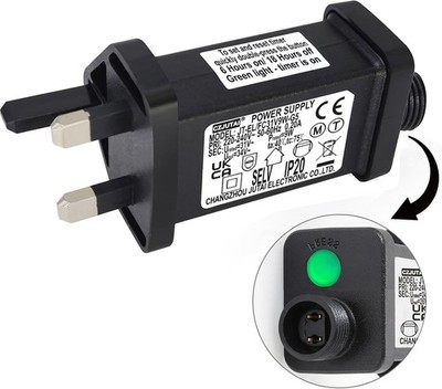 UK zertifizierter 31V Trafo mit 8 Funktionen & 6 Stunden Timer für Urlaubsbeleuchtung