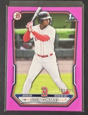 JUSTIN GONZALES: 2026 Bowman Pink 1st Bowman /175 No. BP-141 🔥RED SOX