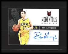2012-13 Ben Hansbrough Rookie Auto Panini Momentous Rookies #74 Indiana Pacers