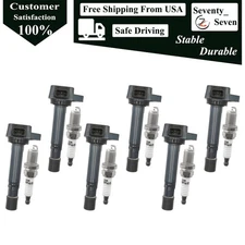 6pcs Ignition Coil and Spark Plug For Ridgeline Ridgeline Honda V6 3.5L