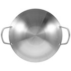 1pc Durable Home Binaural Wok Edelstahl Wok Bratpfanne Universal Wok