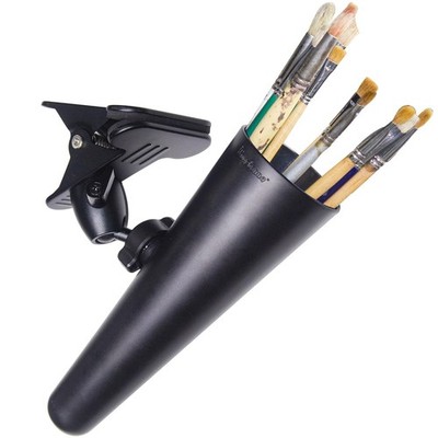 Portable Paint Brush Holder Metal Clip Adjustable 360 Ball Mount Studio Prop