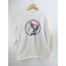 Vintage 1987 Santa's run 87 White T shirt Miller Made in USA Large (42-44)