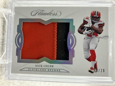 2018 Panini Flawless Nick Chubb Auto Patch /20 RP-NC