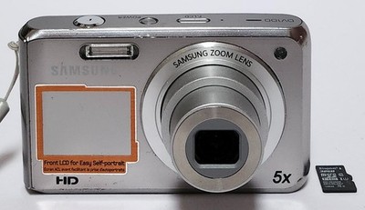 Samsung DualView DV100 16.1MP Digital Camera Silver Tested Line on Screen READ