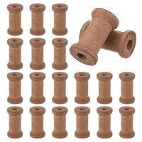 20 StüCk Leere Holzspulen FüR Handarbeit, 1.06 Zoll, Braun