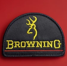 🔥 Browning Embroidered Patch Iron On 3+” Pistol Rifle Firearm BT99 Shotgun Trap