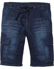 Sweat-Jeans-Bermuda Regular Fit Gr. 48-64 Herren Cargo Shorts Jogging-Pants Neu