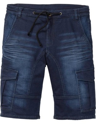 Sweat-Jeans-Bermuda Regular Fit Gr. 48-64 Herren Cargo Shorts Jogging-Pants Neu