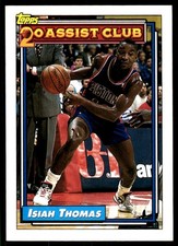 Isiah Thomas 1992-93 Topps #219 Pistons NBA READ FREE SHIPPING AutographDen
