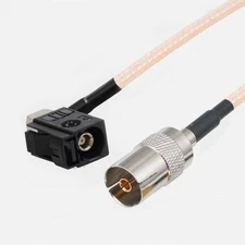 Fakra-A Female RA 9005 Black to IEC TV Female DVB-T PAL RG316 Coaxial Cable Coax