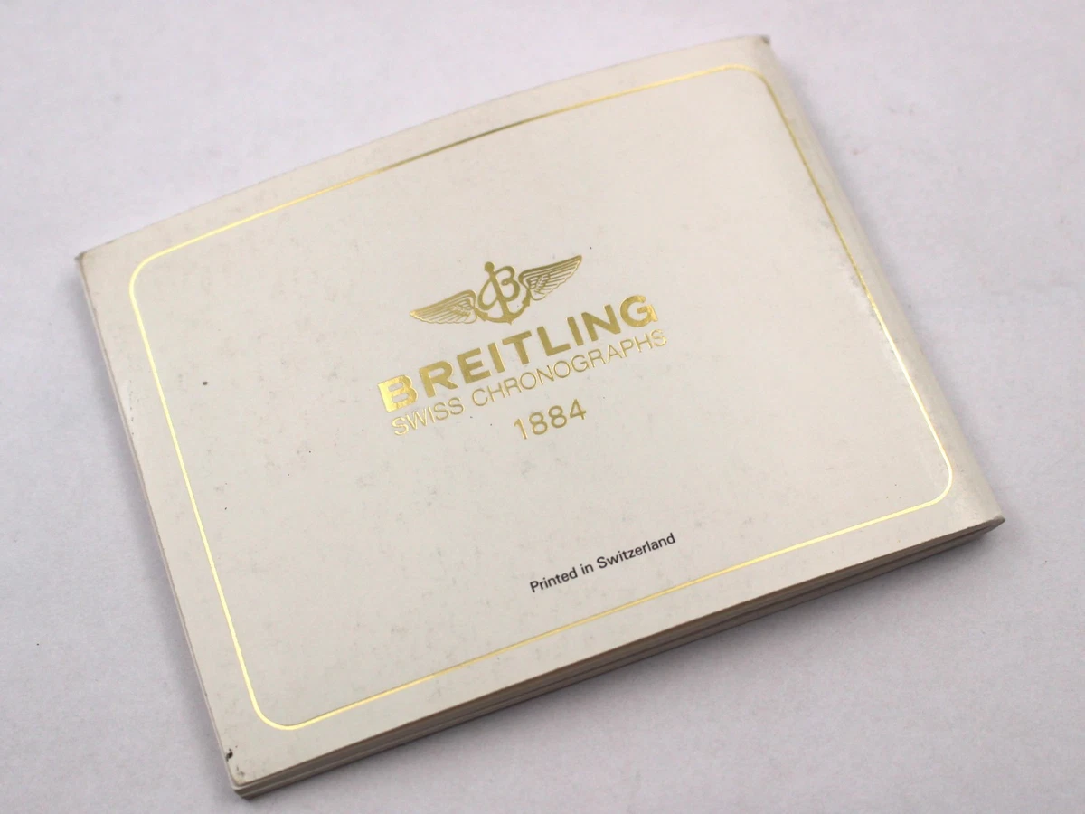 Breitling Manual de Instrucciones Vintage AEROESPACIAL - Gadget Multilingüe Raro