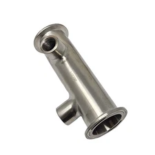 1 1/2 Inch Tri-Clamp Spool w/ 3/8 Inch FNPT Outlets, 5 1/2 Inch 304 Stainless