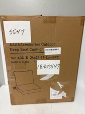 Outdoor Deep Seat Cushions for Patio 24x24-19'' Mid Back-1 Count 01 Blue - Blac