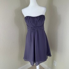 Mori Lee Strapless Chiffon Mini Dress Size 7/8 Junior Purple Ethereal Whimsigoth