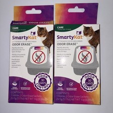2 Packs SmartyKat Cat Litter Box Absorber Odor Erase 2 CT Each  Holder