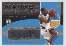 2004-05 Topps Marks of Excellence Auto Tony Allen #ME-TA Auto 0p5