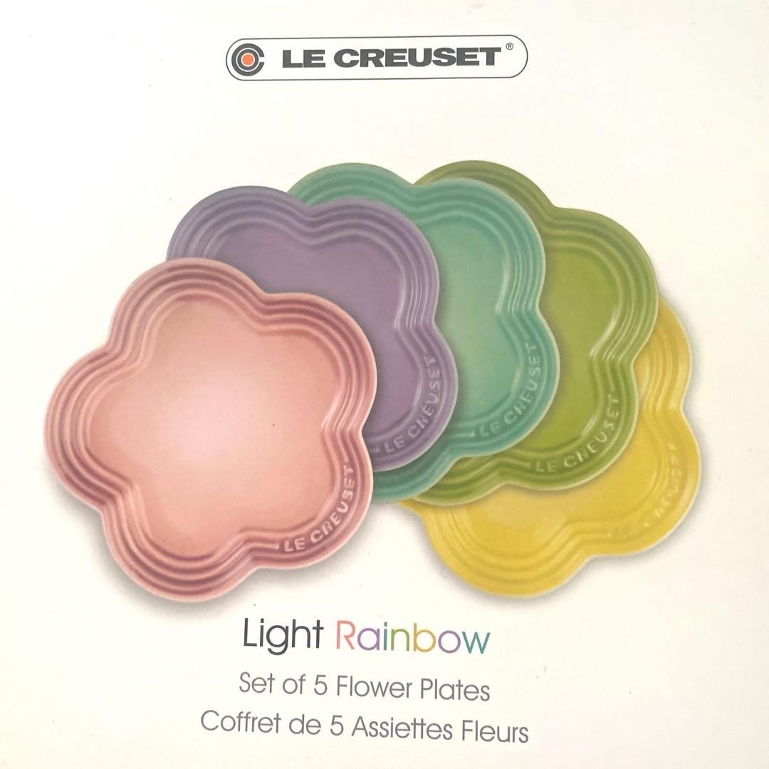 Le Creuset Flower Plates Light Rainbow 14cm 【 Set of 5 】 | eBay