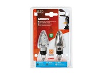 Paar Universal Chrom Zugelassene ARROW-2 Lampa LED Blinker